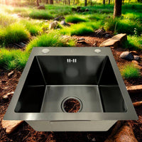 BLACK STAINLESS STEEL NANOTECH SINK - Lonavity