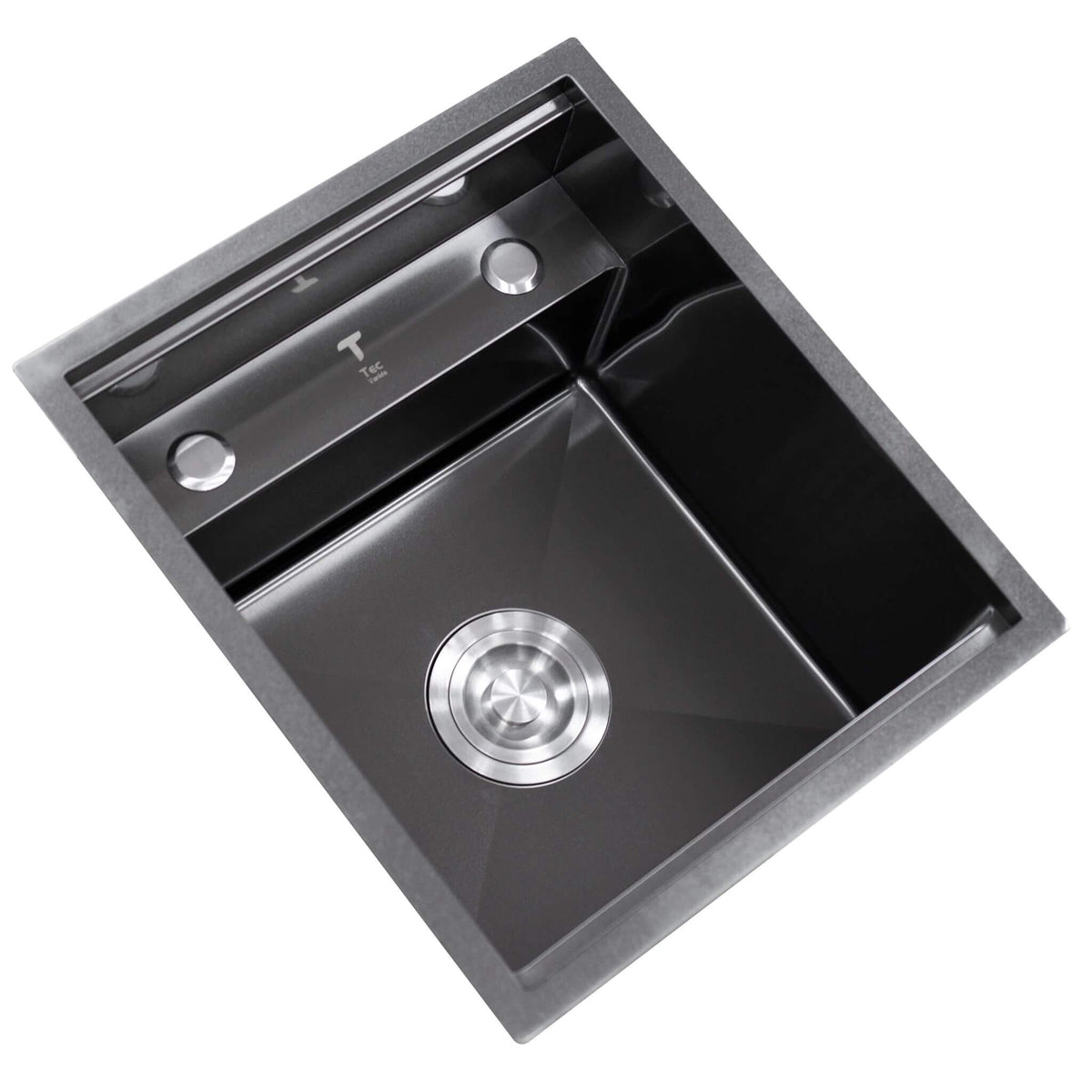 BLACK STAINLESS STEEL NANOTECH SINK WITH HIDEAWAY FAUCET - Lonavity