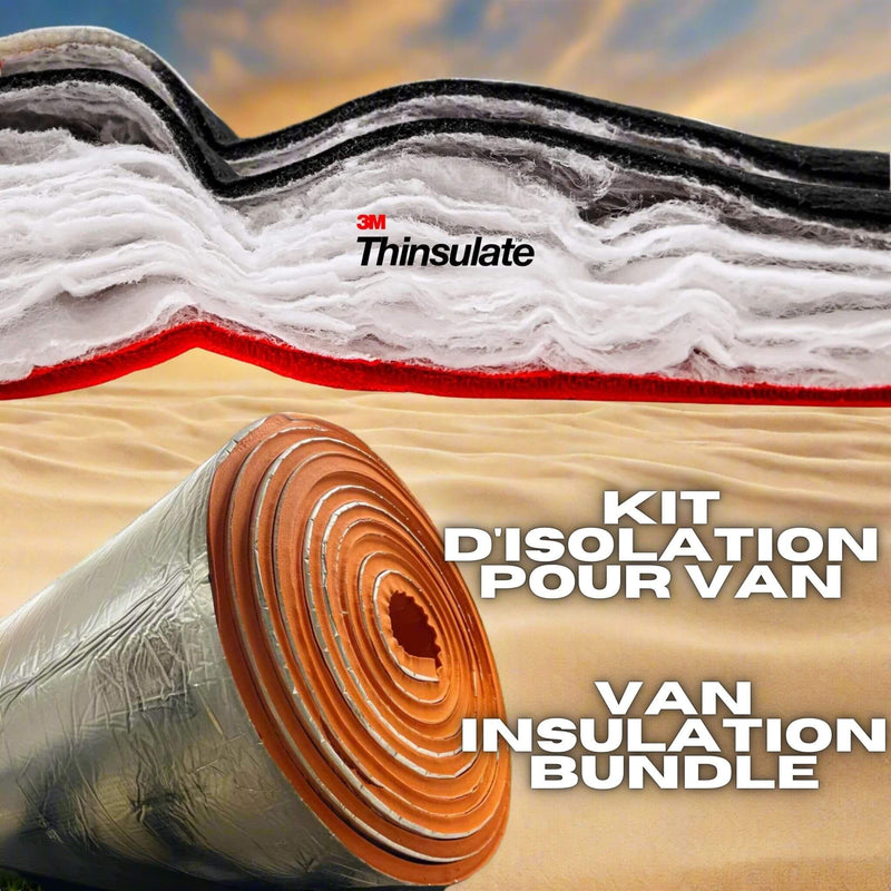 Ultimate Van Insulation Kit with 3M Thinsulate SM600L and DUCK Liner, providing all-season comfort and noise reduction for camper vans.