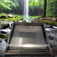 High-quality stainless steel shower pan with a 1.5-inch thickness, offering exceptional durability and stability for vanlife adventures.